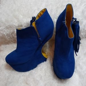 Blue and Yellow shoes